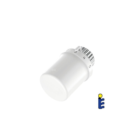 Zestaw do grzejników dolnozasilanych: głowica termostatyczna Thera-6 T3019 + zawór podwójny Verafix VK z funkcją odwodnienia, prosty, 1/2", V2471DY15A