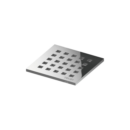 Ruszt ozdobny quadratum 100 x 100 mm do odpływu prysznicowego ze stali nierdzewnej TECE drainpoint S