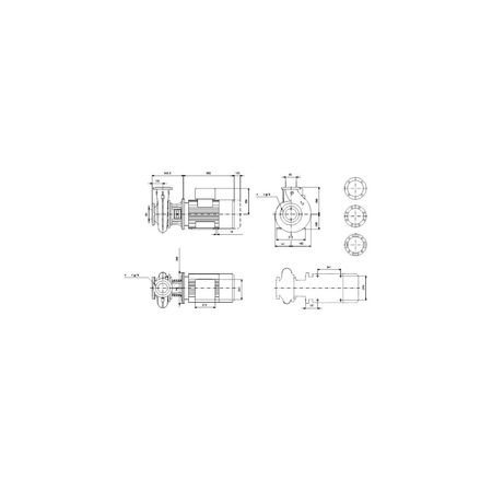 Jednostopniowa pompa monoblokowa z wlotem osiowym NB 50-200-219 AAF2AESBAQEQW1