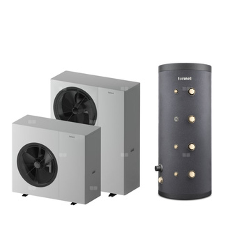 Pakiet 1 - Pompa ciepła powietrzna powietrze-woda monoblok TERMET Heat Platinum 8 EVI/DC 6.1 kW 230 V + Zasobnik buforowy TERMET ENERGY 100