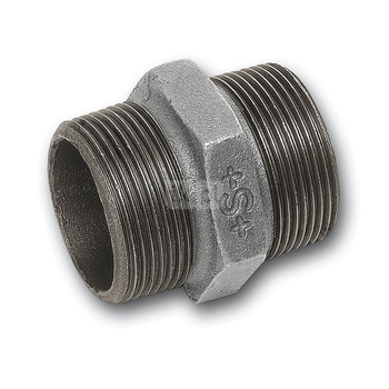 Nypel SANHA 280#, żeliwo (cynk/nikiel) (ocynk), 2 1/2'' (GZ)