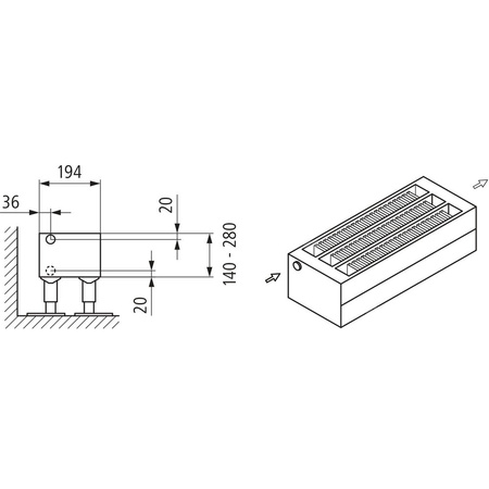 Konwektor Kermi Konvektor Typ43 BH140x194x900mm QN1067,weiß,6bar,o. Abd.,AB Uni.