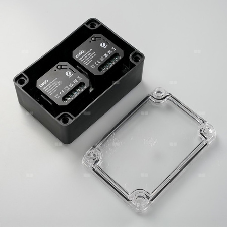 Obudowa hermetyczna, natynkowa, IP65, 129mm x 89mm x 55mm (szer. x wys. x gł.) do przekaźników: EREL-16ZB / EREL-16WIFI / EROL-ZB / EROL-WIFI / EMOD-ZB