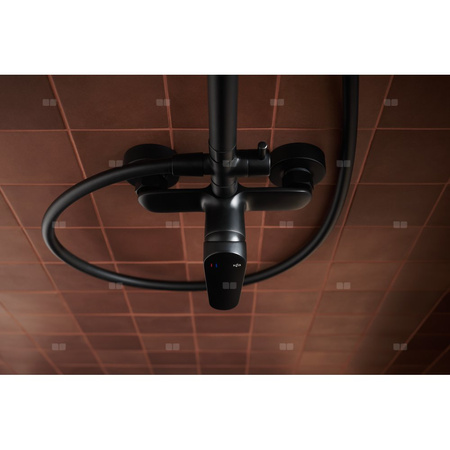 OTAVA DESZCZOWNIA Z BATERIĄ NATRYSKOWĄ, CZARNA