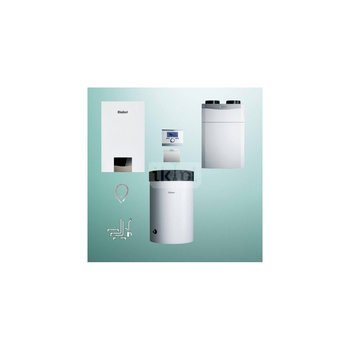 Pakiet - Kocioł gazowy jednofunkcyjny VAILLANT ecoTEC exclusive VC 25CS/1-7 kondensacyjny wiszący 2.8 - 26.4 kW + RegulatorsensoCOMFORT 720 + RekuperatorrecoVAIR 360/4E + Moduł sterowaniaVR 921 + Zasobnik c.w.uVIH R 150/6 M