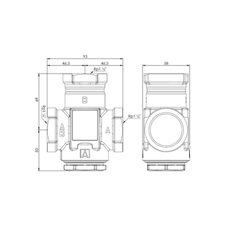 Zawór bezpieczeństwa AFRISO ATV 555 mosiądz GW x GW 1 1/4''