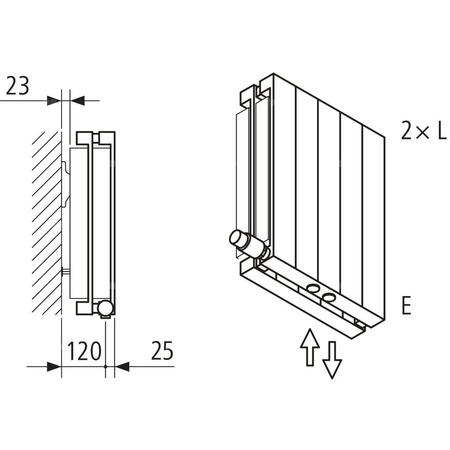 Grzejnik płytowy typ 22 KERMI V-HVV wym. 2000 x 840 mm, kolor biały, moc 3536 W