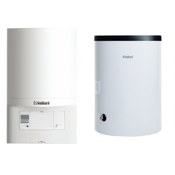 Pakiet - Kocioł gazowy jednofunkcyjny VAILLANT ecoTEC pro VC 146/5-3 kondensacyjny wiszący 5.9 - 15.3 kW + Czujnik c.w.u. + Zasobnik c.w.uVIH R 150/6B