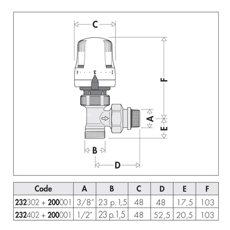 DYNAMICAL - Dynamiczny termostatyczny zawór grzejnikowy przystosowany do montażu głowic termostatycznych lub siłowników elektro