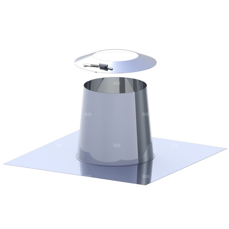 Przejście dachowe płaskie aluminiowe z kołnierzem fi80mm