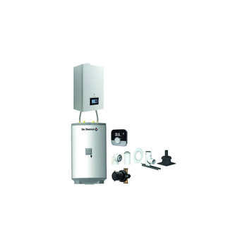 Pakiet - Kocioł gazowy jednofunkcyjny DE DIETRICH Virtuens Smart 32 kondensacyjny wiszący 3.7 - 34.9 kW + RegulatorSMART TC + Zestaw powietrzno-spalinowy szachtowyBazowy PP/Alu fi 60/100 na fi 80 + Zasobnik c.w.uAQUAvie125 + Filtr magnetyczny XS90 A