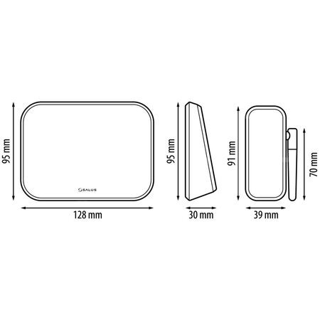 Termostat internetowy SALUS iT500 bezprzewodowy bateria (akumulator) z wyświetlaczem + odbiornik