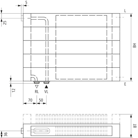 Kermi V ściana grzewcza HHV20 910x72x4200mm