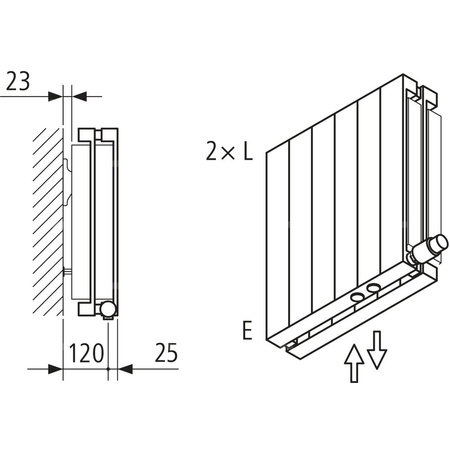 Grzejnik płytowy typ 22 KERMI V-HVV wym. 1400 x 1330 mm, kolor biały, moc 4221 W