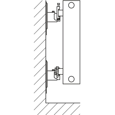 Ściana grzewcza Kermi Heizwand HHN Typ20 BH490x72x1000mm QN840, weiß, 6bar, m. Abd, AB 12