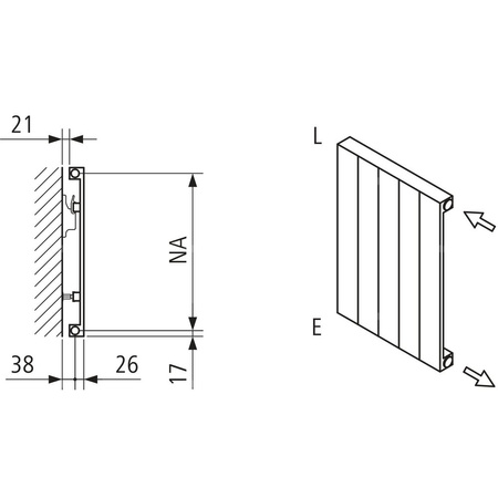 Grzejnik płytowy typ 10 KERMI HVN wym. 3600 x 1260 mm, kolor biały, moc 4324 W