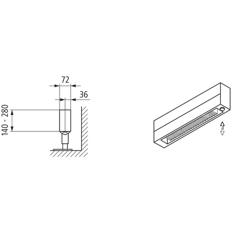 Konwektor Kermi Konvektor Typ21 BH280x72x4400mm QN3560, weiß, 6bar, o. Abd., AB Uni.