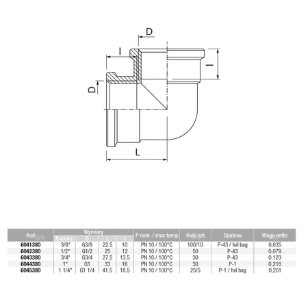 Kolano nakrętne śrutowane VALVEX Twist, 1/2'' (GW)
