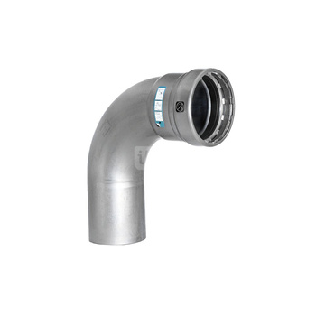 Łuk 90' SANHA Heavy Steel Press, stal (cynk/nikiel), 2'' (zw x GW)