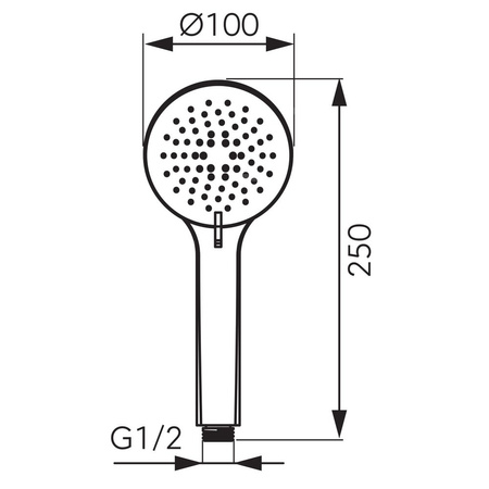 Rączka natryskowa 3F VIGO, czarna
