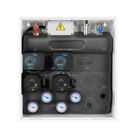 Grupa pompowa AFRISO PrimoBox AZB 455 GZ x GW 3/4'' x 3/4'', z zaworem mieszającym, z izolacją, z siłownikiem arm 141