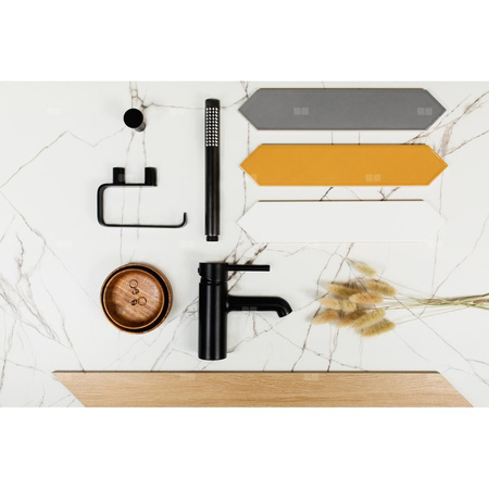 Uchwyt na papier toaletowy, czarny