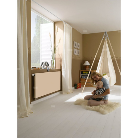 Grzejnik płytowy typ 11 KERMI Plan-V, prawy, z osłoną wym. 505 x 1605 mm, kolor biały, moc 1202 W