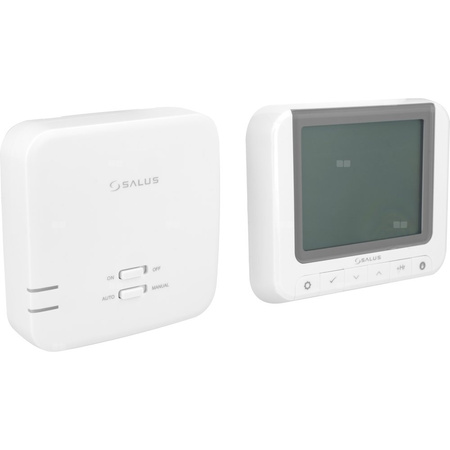 Temostat pokojowy bezprzewodowy SALUS RT520RF, kolor beżowy 230 V z wyświetlaczem