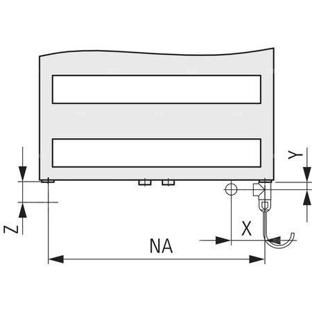 Grzejnik dekoracyjny Kermi Casteo-D 1809x750x30 srebro bł., lewy, rozstaw przyłączy 900