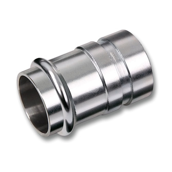 Nypel SANHA NiroSan Press, stal nierdzewna, 42 mm x 48,3 mm (zw x GW)