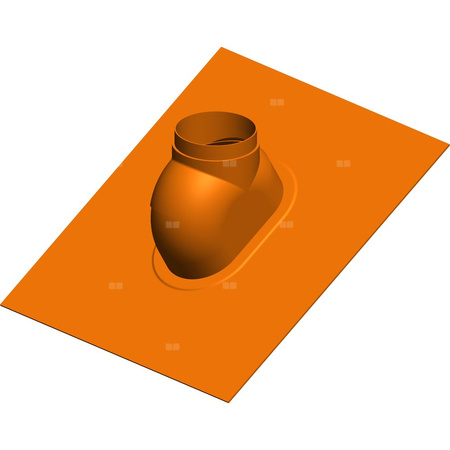 CONCEPT Przepust dachowy czerwony do dachu skośnego 0 - 48°, dla systemu powietrzno-spalinowego Ø 80/125