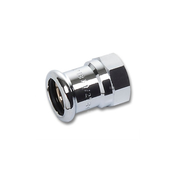 Mufa SANHA Press, Cu (chromowanie), 12 mm x 3/8'' (zw x GW)