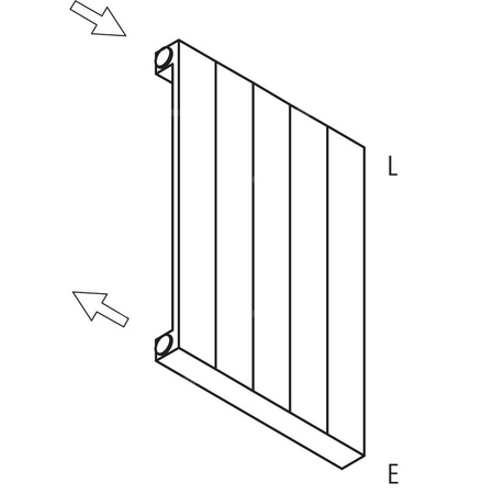 Grzejnik płytowy typ 11 KERMI HVN wym. 600 x 140 mm, kolor biały, moc 135 W
