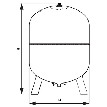 Naczynie wzbiorcze uniwersalne, stojące, 200l
