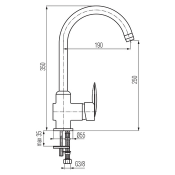 DELTA Bateria kuchenna stojąca wysoka