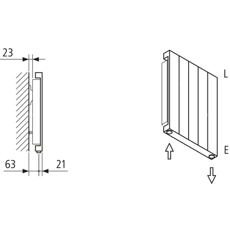 Grzejnik płytowy typ 11 KERMI HVN wym. 2000 x 210 mm, kolor biały, moc 569 W