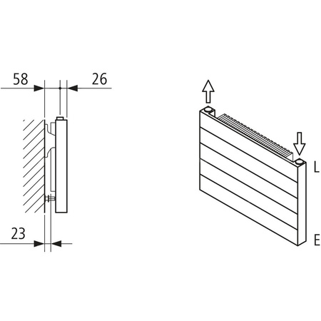 Grzejnik płytowy typ 11 KERMI HHN wym. 560 x 5400 mm, kolor biały, moc 4196 W