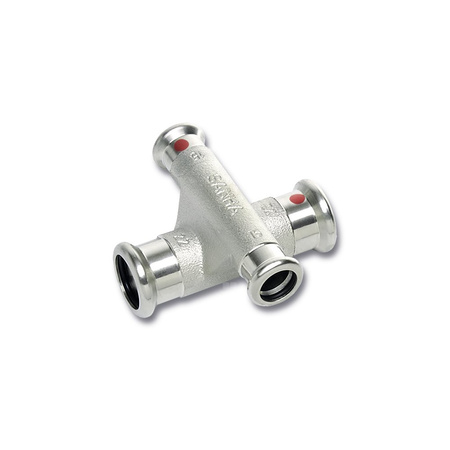 Czwórnik Concept By SANHA Therm dwupłaszczyznowy stal 15 mm, zw x zw x zw x zw