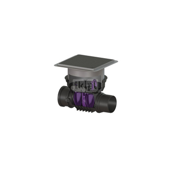 Zawór zwrotny Staufix DN 150 z pokrywą czarną z dwoma klapami z tworzywa