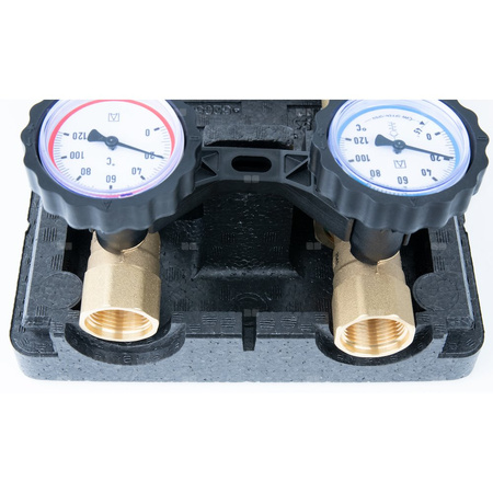 Grupa pompowa AFRISO PrimoTherm K 180-2 DN 25 AP 3-WM GZ x GW 1 1/2'' x 1'', z zaworem mieszającym, z izolacją, z pompą obiegową AFRISO APH 361 25-7/180 mm