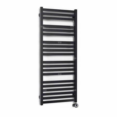 CONCEPT Grzejnik el. Malta 1210/400, czarny mat, podł ES, kabel prosty bez wtyczki z maskownicą