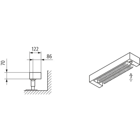 Konwektor Kermi Konvektor Typ22 BH280x122x500mm QN577,weiß,6 bar, m. Abd., AB Uni.