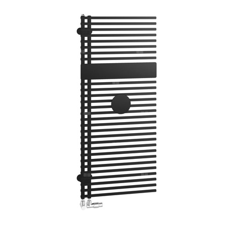 Grzejnik Kermi®Credo®Half®round 1400x450x46, RAL9016/drewno,lewa strona