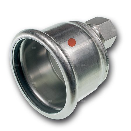 Zaślepka stal nierdzewna SANHA NiroTherm fi 88.9 mm, z odpowietrznikiem
