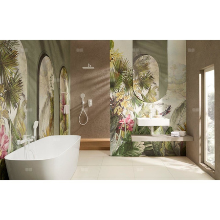 Zestaw natryskowy Malaga, podtynkowy, white