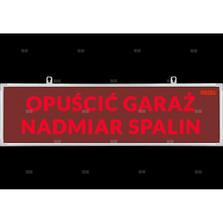 Tablica ostrzegawcza TP-42/H1, "NIE WCHODZIĆ NADMIAR SPALIN", zasilanie 230V