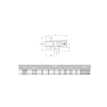 Zawór wodny VALVEX Star GZ 1/2'' x GZ 1/2''