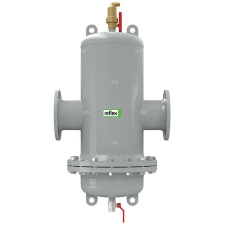 Separator mikropęcherzy REFLEX TW 100 R, 10 bar / 110'C, DN100/PN16, z kołnierzem rewizyjnym, kolor: szary