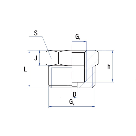 Złącze redukcja RUMET mosiądz 1/2'' x M10x1 (GZ x GW), 15 mm