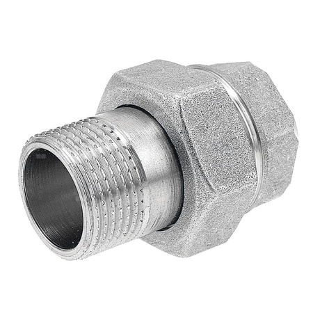 Śrubunek prosty z uszczelką FERRO, mosiądz (chrom), 3/4'' (GW x GZ)